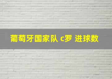 葡萄牙国家队 c罗 进球数